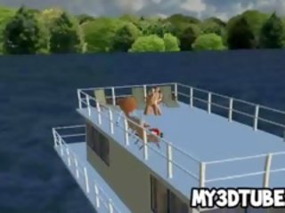 Foxy 3D Cartoon Blonde stunner Gets Fucked On A Boat