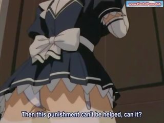 Maids doing adult clip training for the new staff hentai