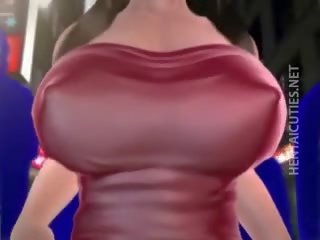Sweet 3D Anime beauty Gets Big Jugs Sucked