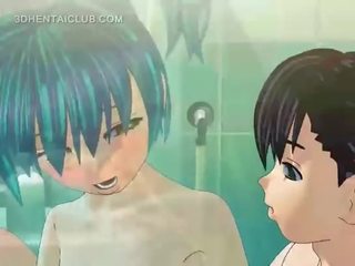 Anime x classificado vídeo boneca fica fodido bom em duche
