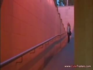 Amateur film of my public peeing young female