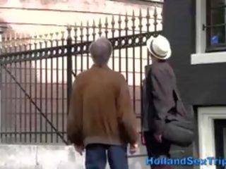 Old Tourist Looks For dirty clip In Amsterdam