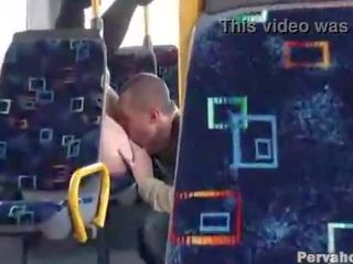 X rated video and exhibitionist Couple on Public Bus