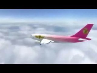 Passionate Air hostess goddess fucking in plane