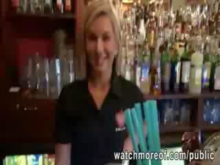 Adorable European seductress fucked for money while working at the coffee shop