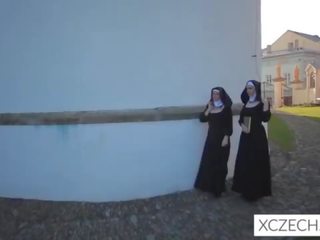 Điên bizzare giới tính video với công giáo nữ tu và các con quái vật!