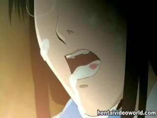 Cum explosion for pretty animated stunner