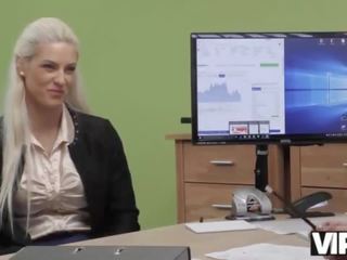 VIP4K&period; Tanned divinity passes dirty sex film casting in the loan office