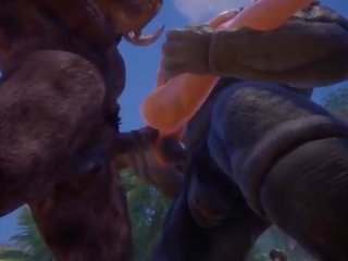 Monsters with Horse Dicks Fuck busty blonde &vert; Big johnson Monster &vert; 3D adult clip WildLife