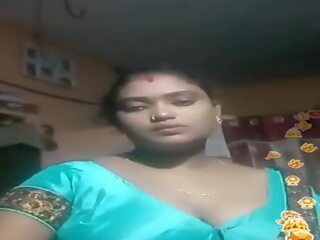 Tamil indiai nagymellű kék silky blouse él, porn� 02