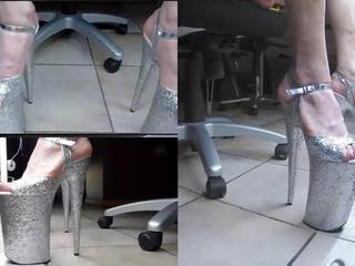 Webcam mov with 10 Inch Glitter Heels, dirty clip 8b