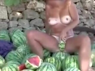 Time to Collect Watermelons, Free Outdoors MILF xxx movie vid
